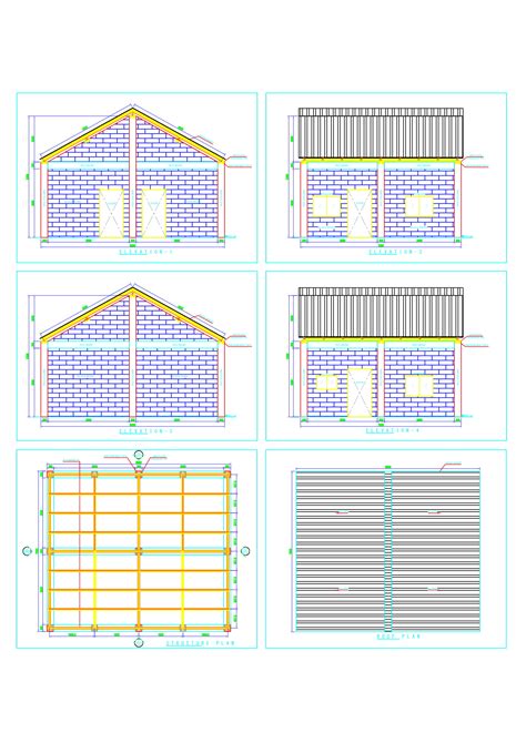 sloped roof house plan cad files dwg files plans and details