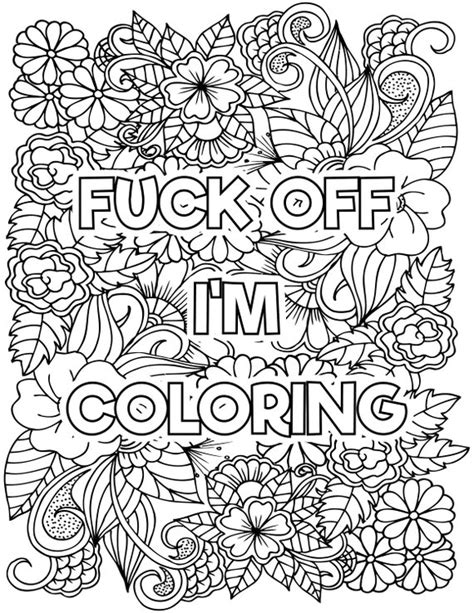 adult swear words coloring book pages etsy australia