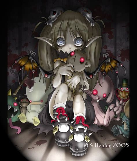 Anime Scary Girl With Evil Dolls Graphics Code Anime