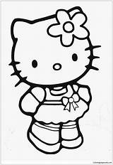 Kitty Hello Pages Cute Coloring Color Kids Print Adults Cartoons sketch template