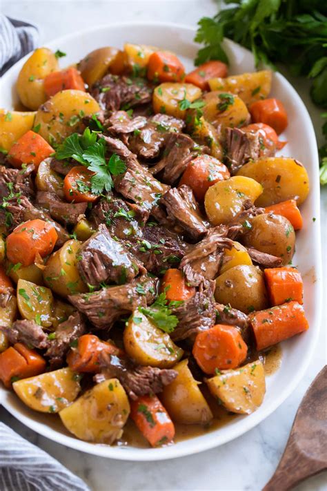 easy crockpot roast beef with potatoes and carrots beef poster