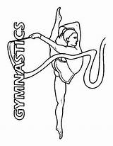 Gymnastics Easy Gymnast Getdrawings sketch template