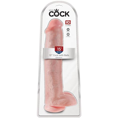 king cock 15 cock with balls white sex toys at adult