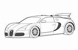 Bugatti Veyron Cars Coloriage sketch template