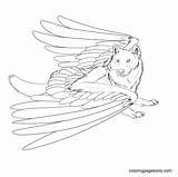 Winged Fear sketch template
