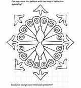 Rangoli Patterns Symmetry Peacock Rotational Maths Shapes Primary Opportunities Provide Activity Based Reflective Illustrating Ukedchat Diwali sketch template