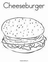 Coloring Pages Cheeseburger Burger Hamburger Worksheet Mcdonalds Hungry Print Hamburguesa Keju Color Template Printable Outline Favorites Noodle Books Twistynoodle Built sketch template