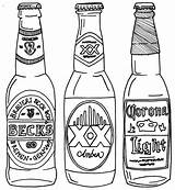 Beer Drawing Line Bottle Coloring Pages Bottles Alcohol Outline Drawn Drawings Printable Google Template Color Search Bière Getdrawings Print Stencils sketch template