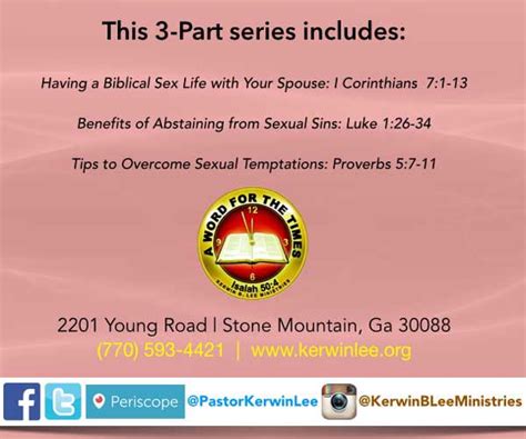 Let’s Talk About Sex Kerwin B Lee Ministries