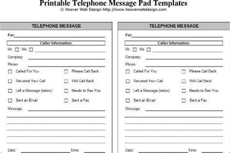 1 Message Pad Template Free Download