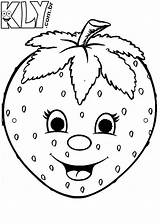 Morango Colorir Frutas sketch template