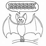 Halloween Coloring Bat Bats Pages Print sketch template