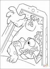 Inc Monsters Coloring Pages Randall Mike Sulley Colouring Monster Running Away Drawing Printable Sully Doors Factory Book Print Para Colour sketch template
