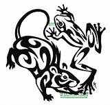 Frog Tribal Tattoo Patterns sketch template