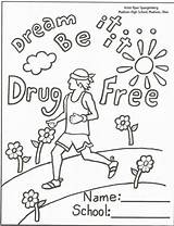 Red Coloring Week Pages Drugs Say Anti Ribbon Drug Color Just Printable Sheets Recovery Smoking Drawing Kids Abuse Clipart Activities sketch template