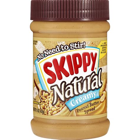 skippy natural creamy peanut butter spread  oz