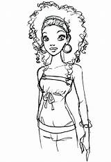 Coloring Barbie Pages Girl Printable African American People Lil Wayne Sheets Print Sheet Women Book Woman Kids Color Ethnic Awesome sketch template