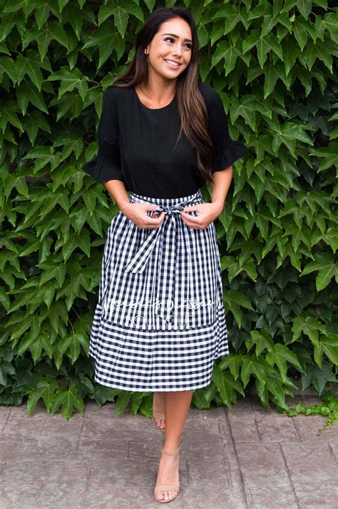 Gingham Modest Skirt Best And Affordable Modest Boutique