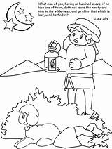 Coloring Pages Jesus Bible Parables Sheep Lost Parable Kids Printable Luke Coin Print Color Worksheets Clipart Sheets Cute Children Sunday sketch template