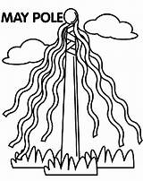 Maypole Crayola Beltane Mayday sketch template