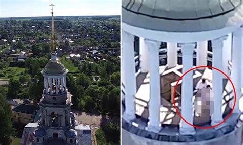snooping drone captures tourists having sex on the top of a monastery