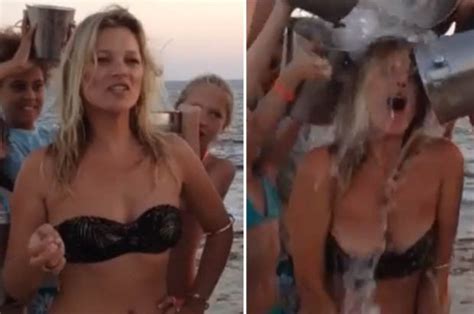 Kate Moss Nearly Loses Bikini As She Completes Ice Bucket