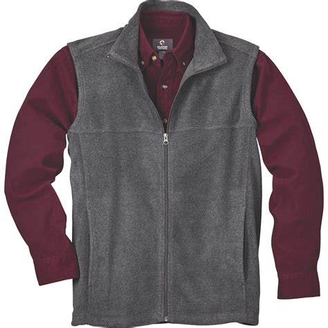 gravel gear mens zip  fleece vest charcoal xl northern tool