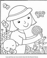 Coloring Garden Kids Pages Dover Publications Flowers Doverpublications Color Colouring Sheets sketch template
