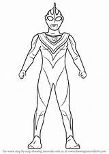 Ultraman Gaia Draw Mewarnai Sketsa Cosmos Geed Orb Raskrasil sketch template