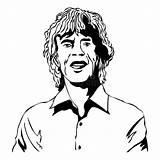 Jagger Mick Vektorillustration Vectorillustratie Caricature Karikatur sketch template