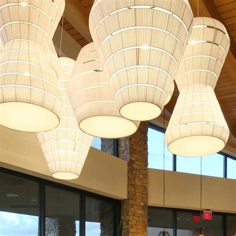 commercial led fabric pendant light  contract lighting uk