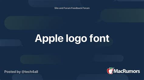 apple logo font macrumors forums