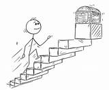 Stairs Cartoon Staircase Businessman Running Treasure Chest Funny Stock Illustration Drawing Stick Dreamstime Conceptual Man Illustrations Vectors Depositphotos sketch template