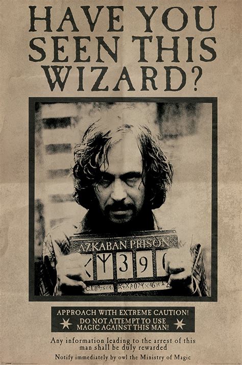 harry potter sirius black wanted poster buy   grindstorecom