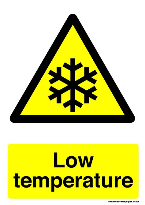 temperature warning sign health  safety signs