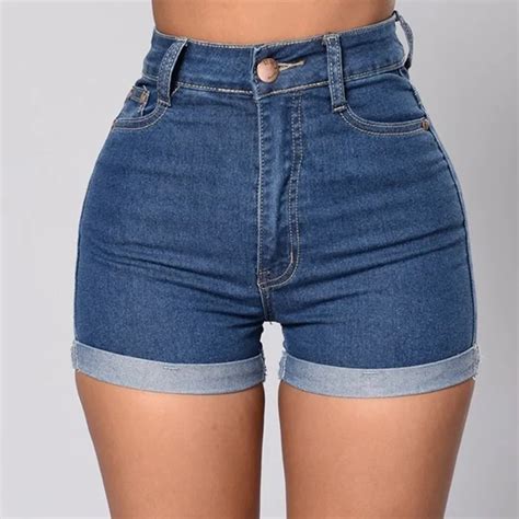 Women S High Waist Stretch Jeans Women Summer Fashion Denim Shorts