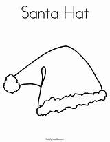Hat Santa Coloring Template Elf Print Christmas Hats Pages Outline Claus Happy Year Twistynoodle Gingerbread Favorites Login Add Kids Noodle sketch template