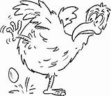 Chicken Egg Coloring Lay Hen sketch template