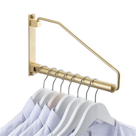 buy folding wall ed clothes hanger rack clothes hook solid brass  swing arm holder clothing