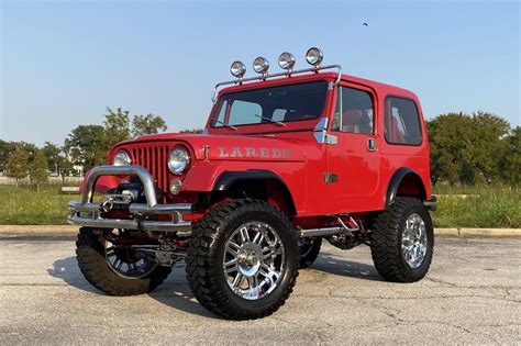 supercharged  powered  jeep cj   sale  bat auctions