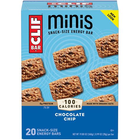 clif bar minis energy bars chocolate chip  protein bar  ct  oz walmartcom