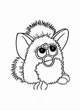 Furby Coloring Pages Drawing Cute Little Furbie Getcolorings Getdrawings Print Comments sketch template