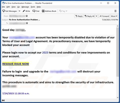 account   temporarily disabled email scam removal  recovery steps