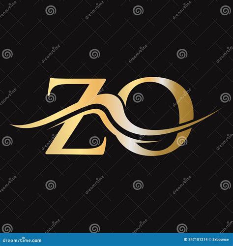 letter zo logo design initial zo logotype template  business  company logo stock vector