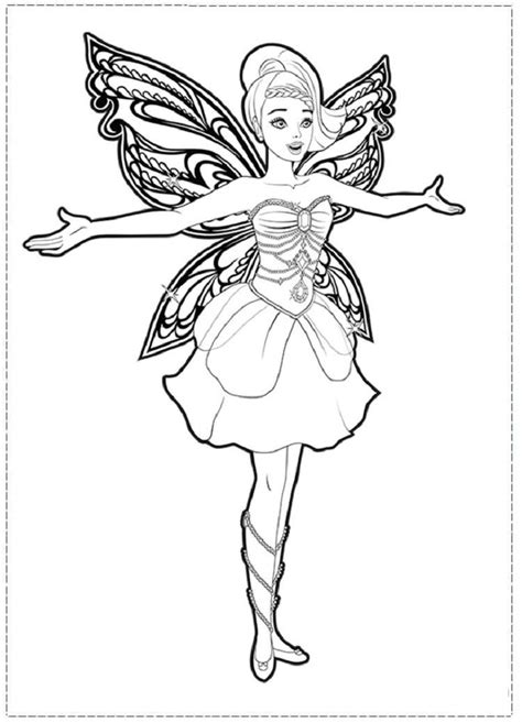 barbie fairy colouring pages  print coloring pages