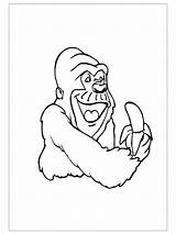 Gorilla Coloring Pages Kidzone Animals Printable sketch template