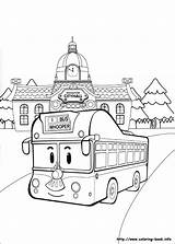 Coloring Pages Tayo Getcolorings Robocar Poli Color sketch template