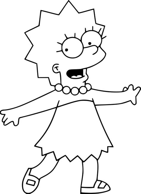 coloriage lisa simpson à imprimer sur coloriages