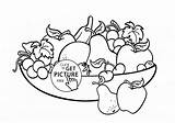 Fruit Coloring Fruits Bowl Basket Drawing Pages Kids Bowls Line Easy Clipart Drawings Kid Printable Preschool Getdrawings Library Big Collection sketch template