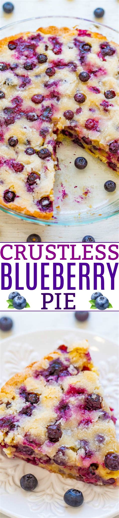 crustless blueberry pie recipe so easy averie cooks